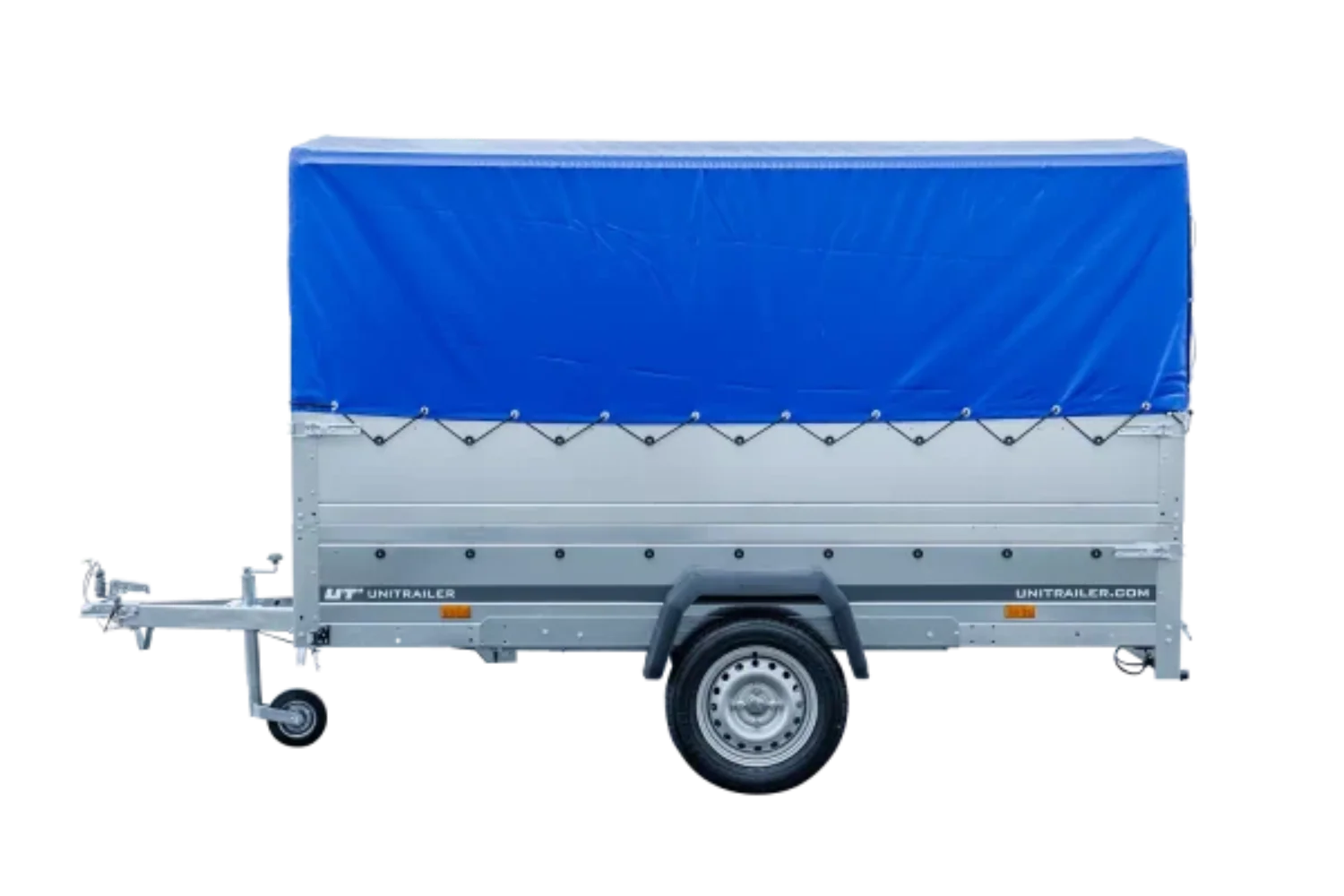 Pkw Anhänger Garden Trailer 264 KIPP mit Stützrad, zusätzlichen Bordwänden, Hochplane und Hochspriegel-Neu