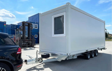 Achsen Anhänger für den Transport von 20 Fuß und 10 Fuß Container