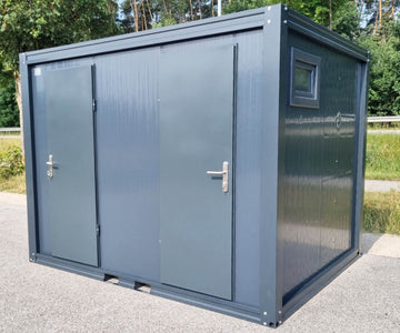 3 m PREMIUM Toilettencontainer – Doppelkabine für Damen und Herren