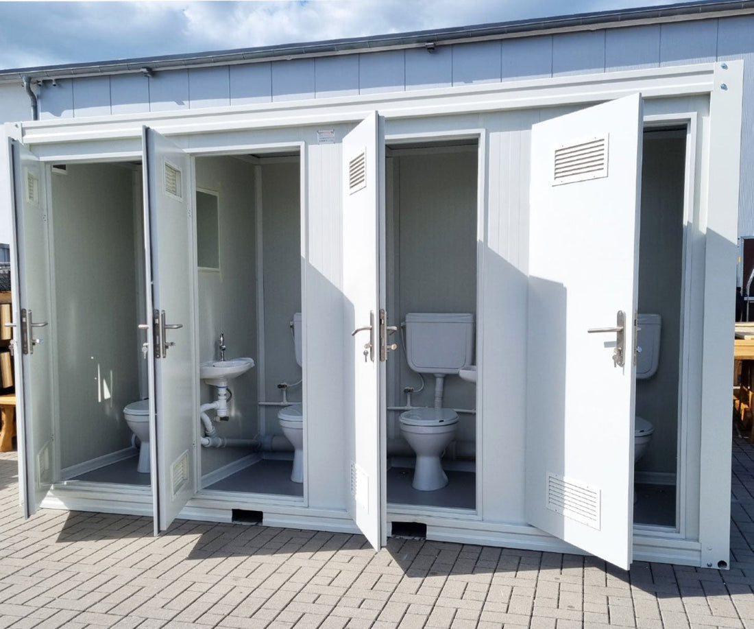 XXL Toilettencontainer mit 8 Kabinen für Veranstaltungen
